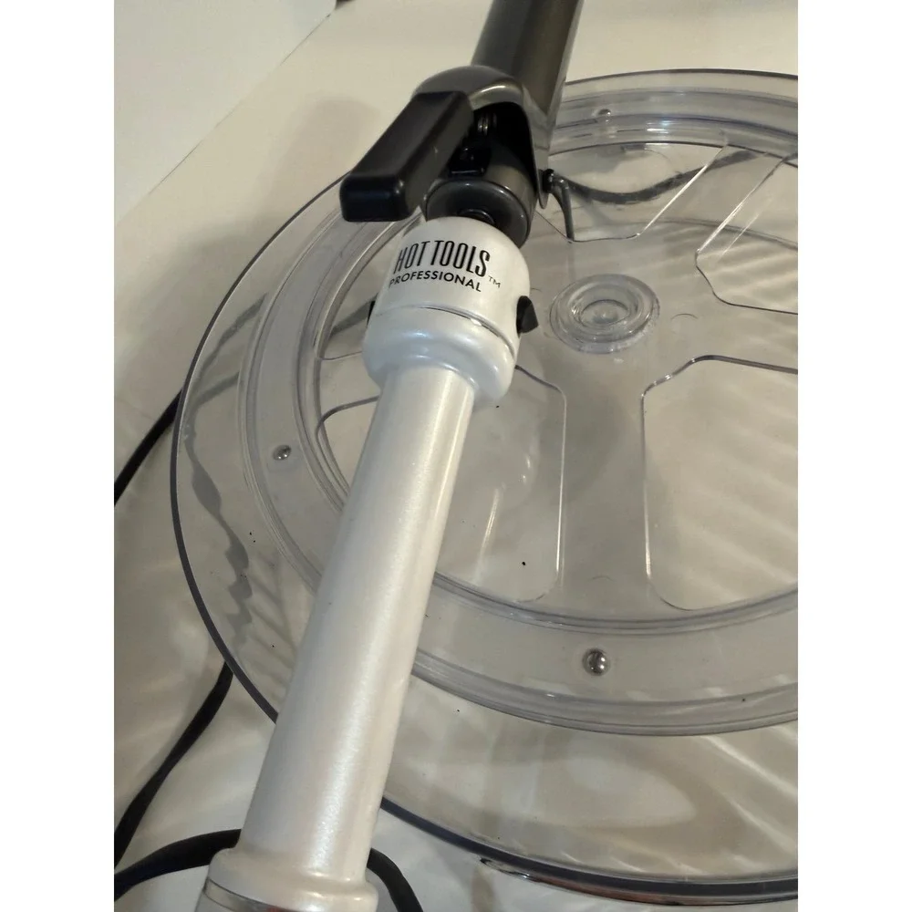 Style White Hot Tools Professional Nano Ceramic Hair Curling Iron Wand Temp Dial